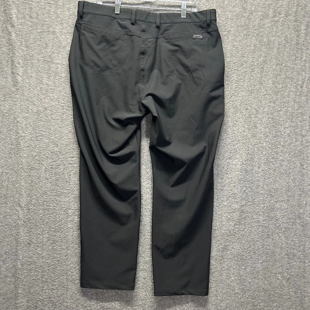 Greg Norman Mens Black Performance‎ Golf Pants Stretch 5-Pocket 38x30 Flat Front